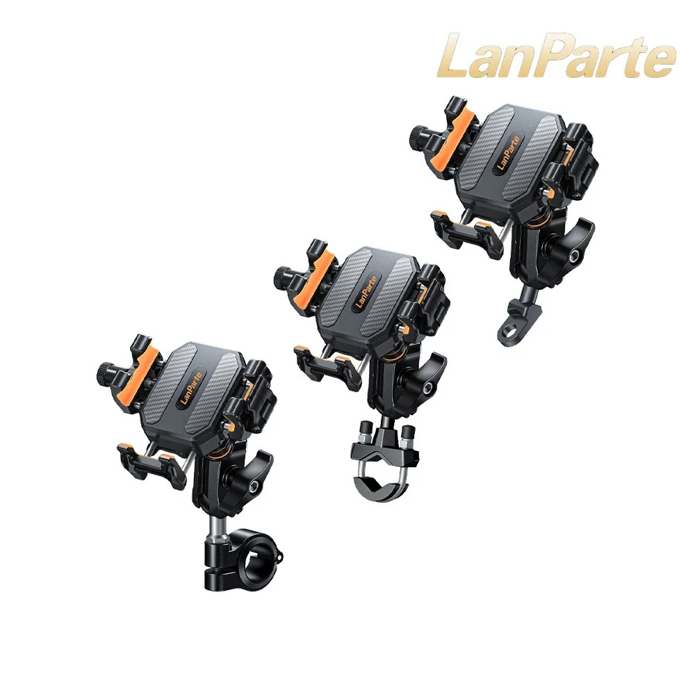 LanParte 迷你減震機車快扣手機支架 機車/摩托車/自行車/腳踏車/電動車◉80D030